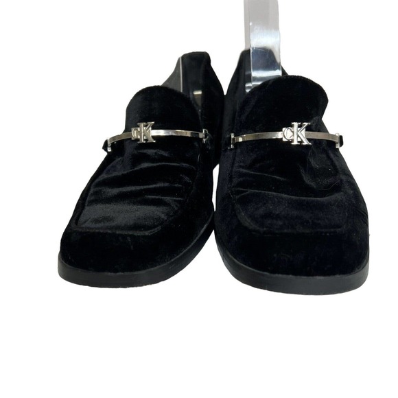 Vintage Calvin Klein Womens Black Velvet Horsebit Loafer Size 8 - Picture 4 of 12